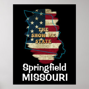 Poster d'État personnalisé Missouri