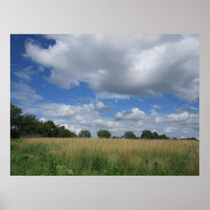 Poster d'été Iowa Prairie