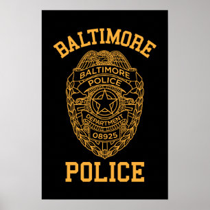 Poster détective du maryland de baltimore