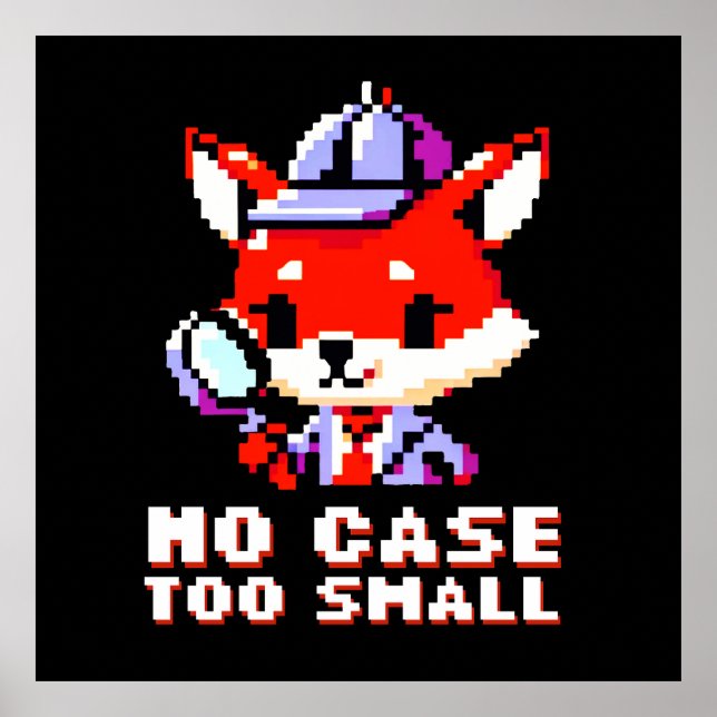 Poster Détective Fox - Aucun Coque Trop Petite Pixel Amus (Devant)