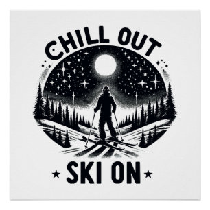 Poster Détendez-vous Ski sur