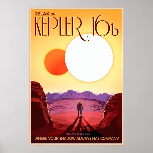 Poster Détendez-vous sur KEPLER-16b Two Suns NASA JPL Spa (Devant)