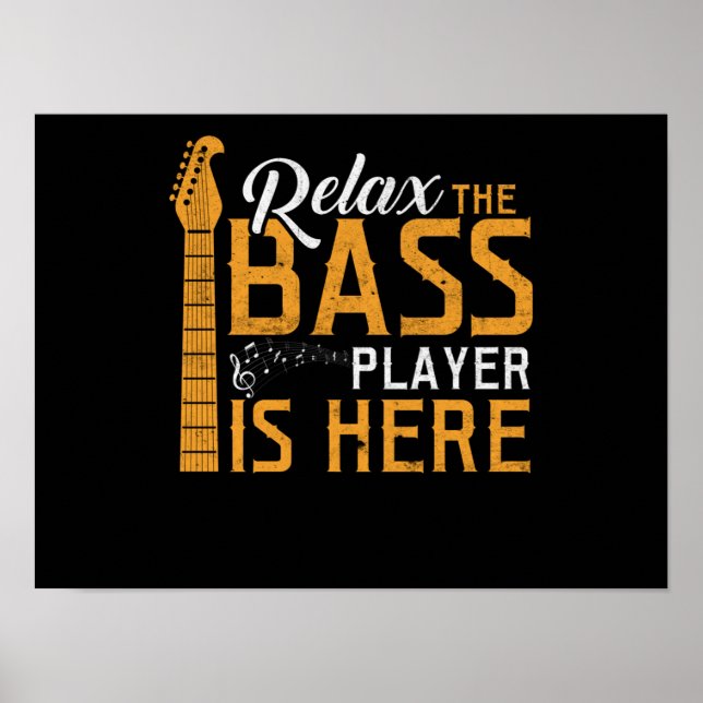 Poster Détendez-Vous Sur Le Lecteur De Basse (Devant)
