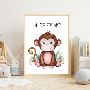 Poster Détends-toi, Reste Heureux - Mur de la Nurserie du