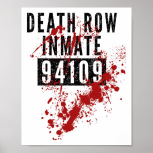 Poster Détenu Dans La Rangée De Décès 94109 Costume Sangl