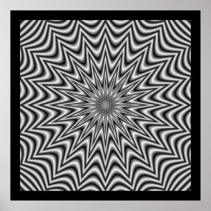 Poster d'étoile monochrome