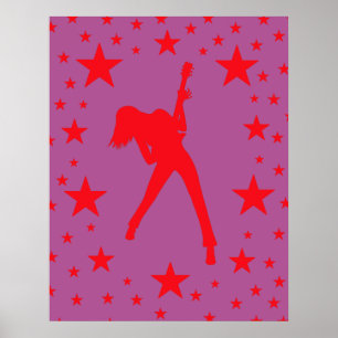 Poster d'étoile rose