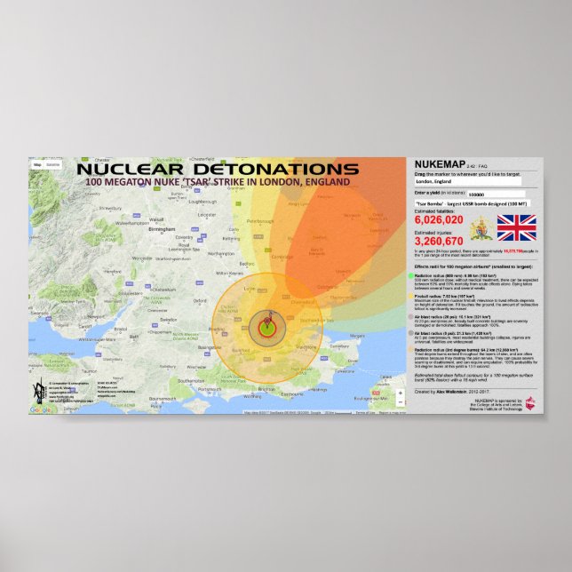 Poster Détonations nucléaires - Angleterre (Devant)