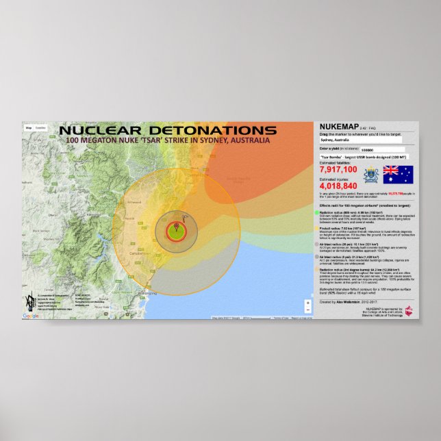 Poster Détonations nucléaires - Australie (Devant)