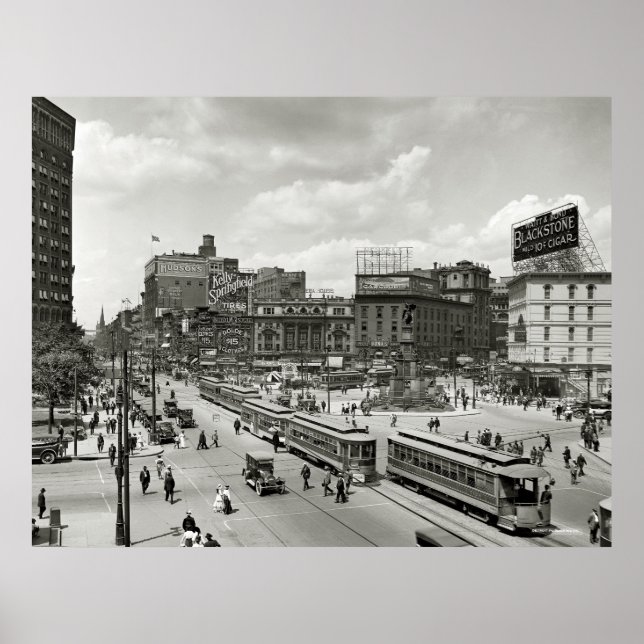 Poster DÉTROIT CARRÉ c. 1910 (Devant)