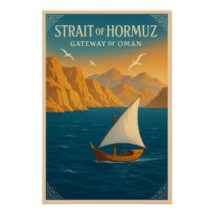 Poster Détroit d'Ormuz - Porte d'Oman