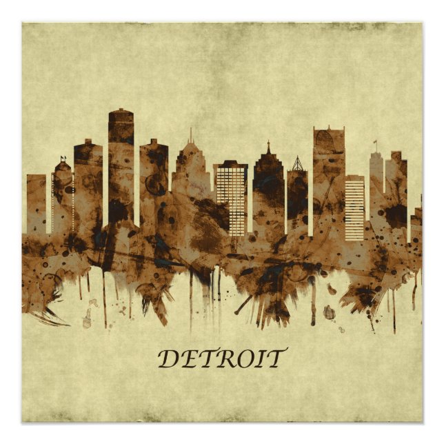 Poster Detroit Michigan (Devant)