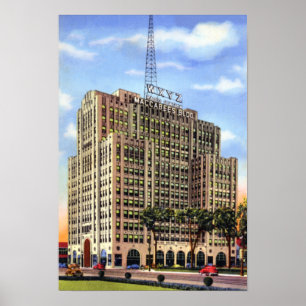 Poster Detroit Michigan Maccabee construisant WXYZ