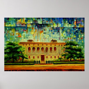 Poster Detroit Public Main Library Rendition 1