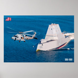 POSTER DÉTROYEUR DE MISSILES GUIDÉS - DDG-1000