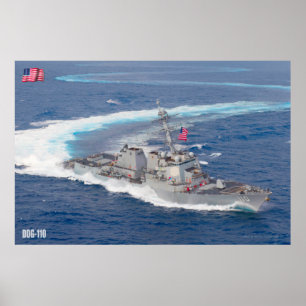 POSTER DÉTROYEUR DE MISSILES GUIDÉS - DDG-110