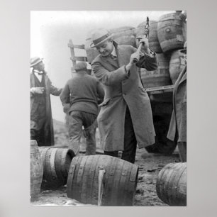 Poster Détruire des fûts de bière, 1924. Photo vintage