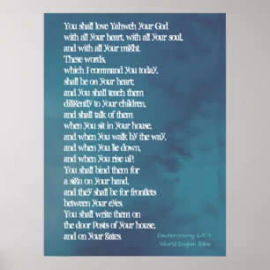 Poster Deuteronomy 6:5-9 - Priorities