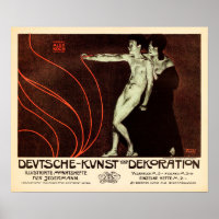 DEUTSCHE KUNST DEKORATION Plakatstil allemand 1898