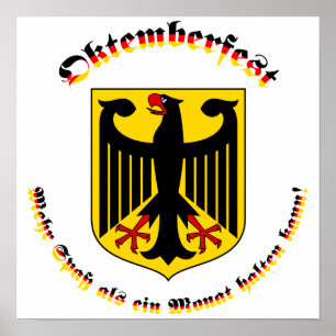 Poster Deutschem Wappen de MIT d'Oktemberfest