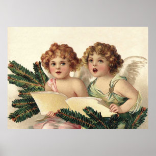 Poster Deux anges de chant