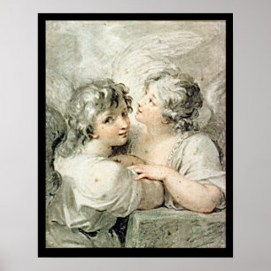 Poster Deux anges, XVIIIème siècle