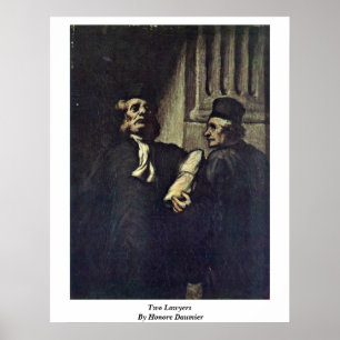 Poster Deux Avocats, Par Honore Daumier