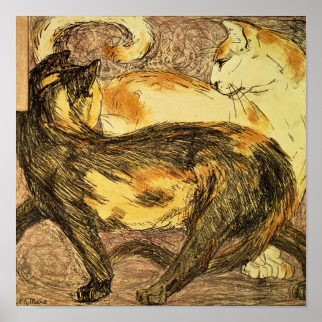 Poster Deux chats (Devant)