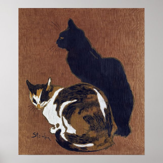 Poster Deux chats, Alexandre Steinlen (Devant)