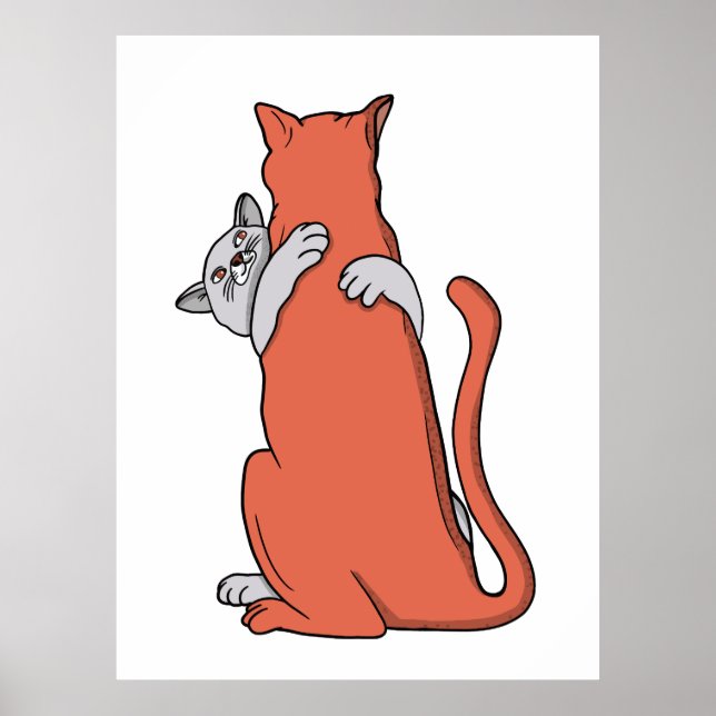 Poster Deux chats s'unissent en amitié (Devant)