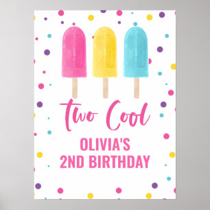 Poster Deux Cool 2e anniversaire Rainbow Ice Pop