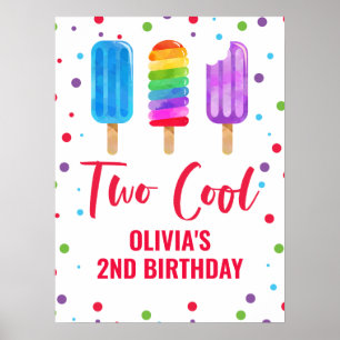 Poster Deux Cool 2e anniversaire Rainbow Ice Pop