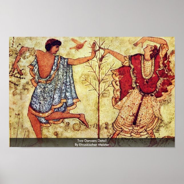 Poster Deux Danseurs Détail Par Etruskischer Meister (Devant)