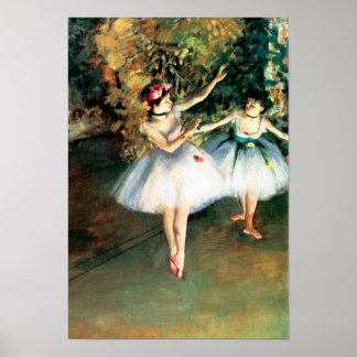 Poster Deux danseurs sur scène par Degas