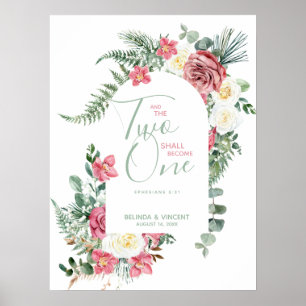 Poster Deux Deviendront Un Mariage Versé Par La Bible
