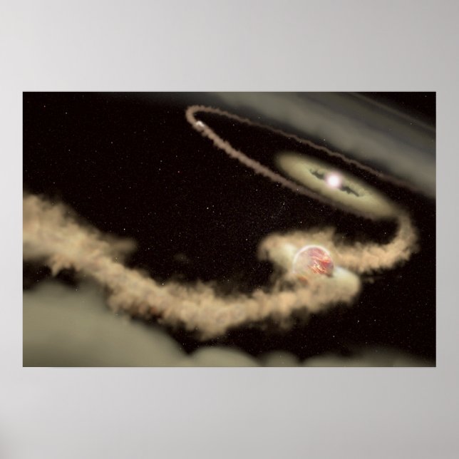 Poster Deux Exoplanètes Géantes De Gaz Orbitant Une Jeune (Devant)