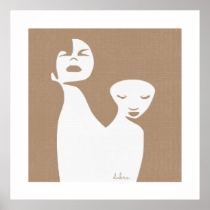 Poster Deux femmes noires de l'art Abstrait