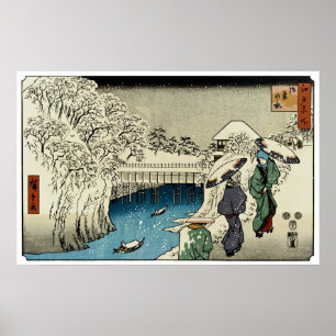 Poster Deux femmes parlent dans la neige