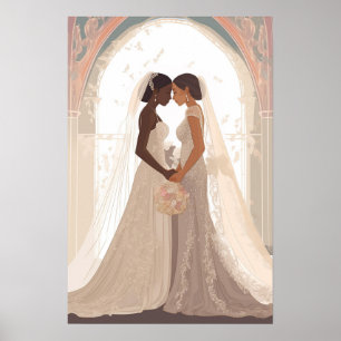 Poster Deux femmes sur l'affiche de l'autel