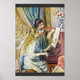 Poster Deux filles au piano, par Pierre-Auguste Renoir