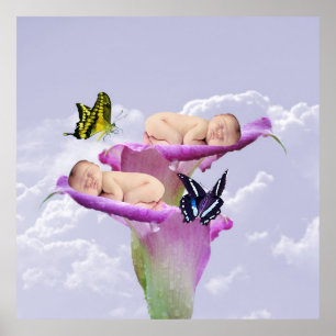 Poster Deux fois la joie avec l'affiche des jumeaux