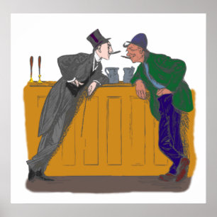 Poster Deux fumeurs de cigares