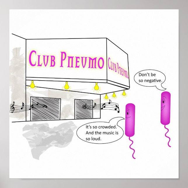 Poster Deux Grammes Voies Négatives Marchent Dans Un Bar (Devant)