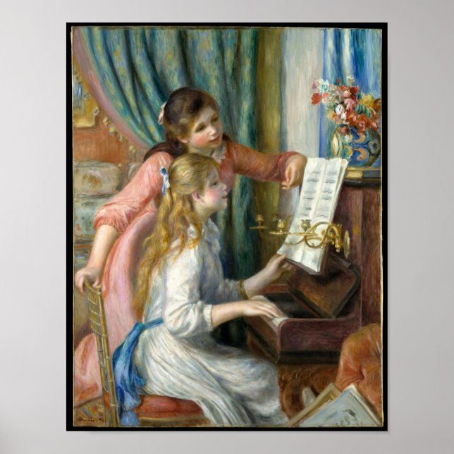 Poster Deux jeunes filles au piano - Renoir - 1892 - (Devant)