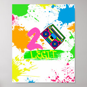 Poster DEUX LÉGIT À QUITTER 2e anniversaire coloré