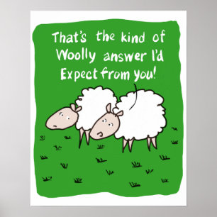 Poster Deux moutons bavardant dans un champ