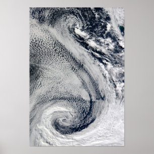 Poster Deux ouragans polaires en forme de S