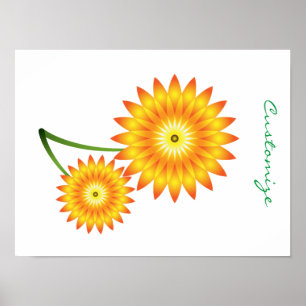 Poster Deux Plantes de tournesol Thunder_Cove