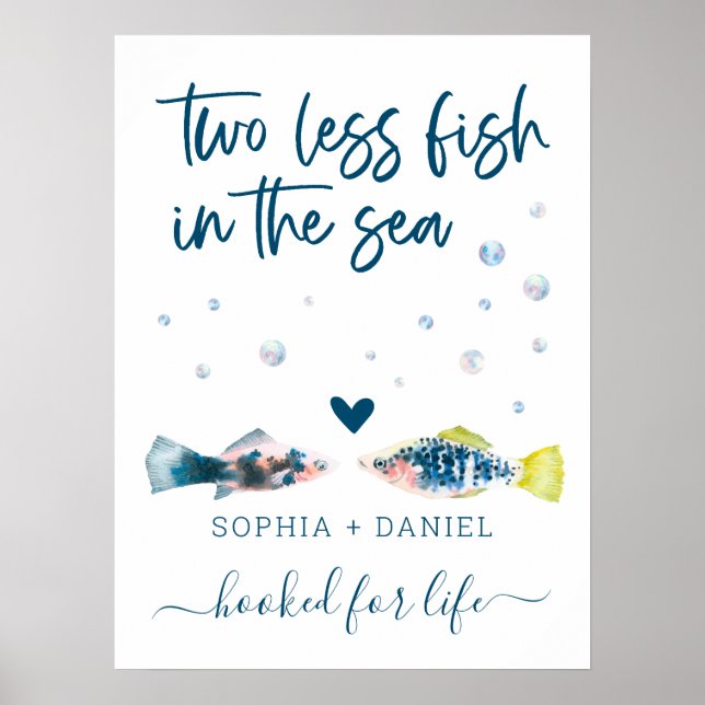 Poster Deux Poissons De Moins Dans La Mer Mariage Bienven (Devant)