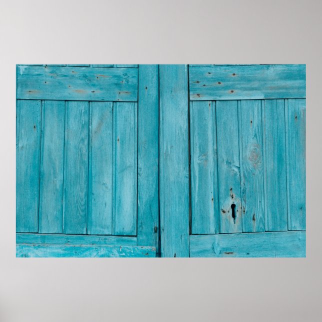 POSTER DEUX PORTES EN BOIS GRIS (Devant)